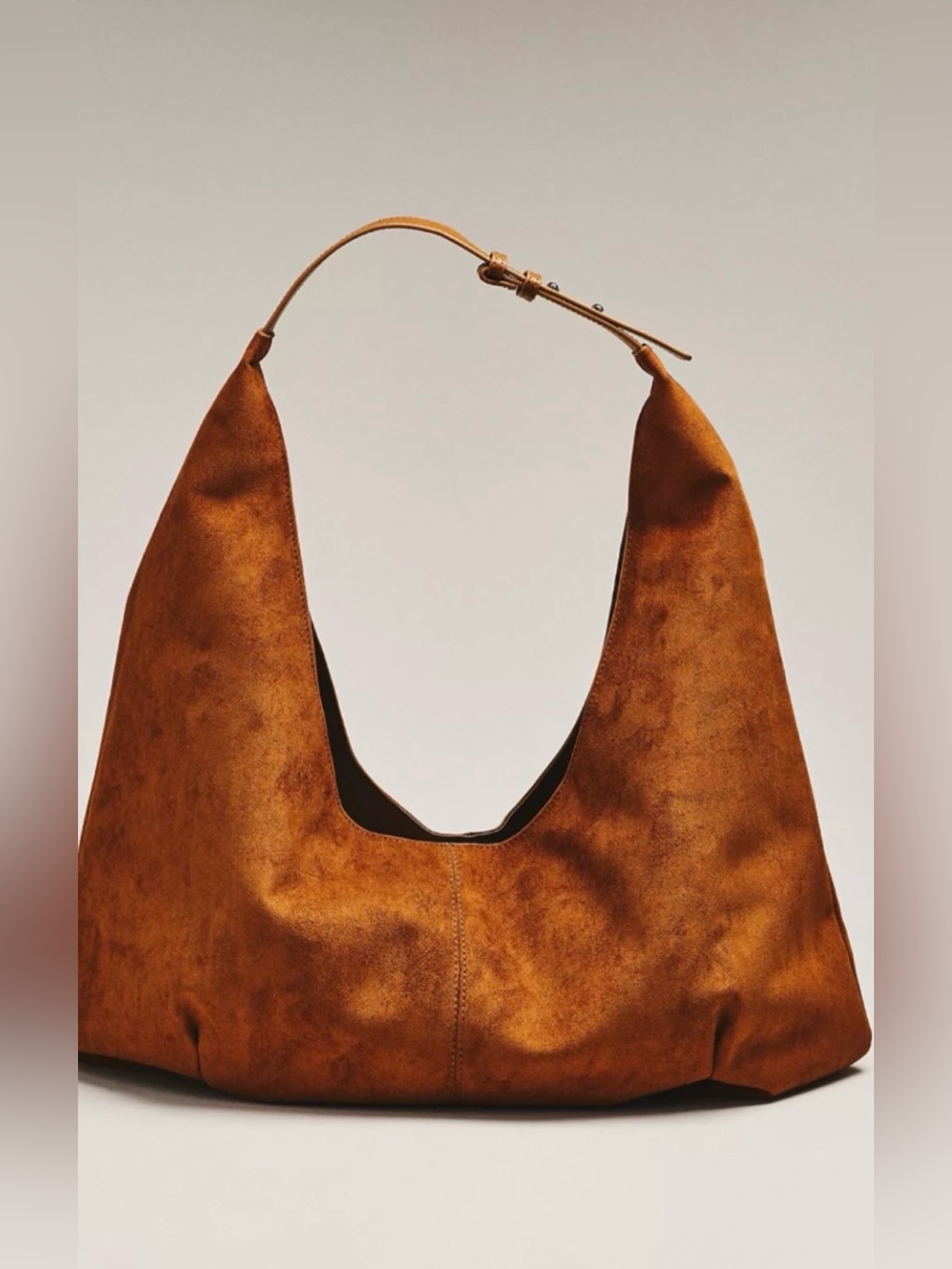 Nwt Anthropologie Large Faux Suede Slouchy Tote